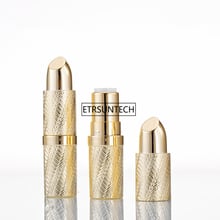 12.1mm Cosmetic Gold Lipstick Tube, Empty Beauty Makeup Lip Balm Refillable Bottle, Lip Rouge Container F2161 2024 - buy cheap