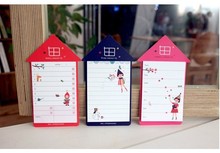 1 pc/lote novo estilo casa de amor nota pegajosa bloco de notas papel removível livro estilo coreano 2024 - compre barato