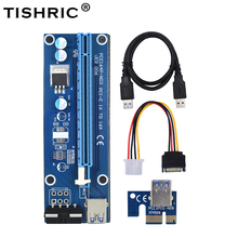 Tishric Ver006 Pci-e Extender Pci Express Riser Card 1x To 16x Usb3.0 Cable Sata To 4pin Molex Power For Bitcoin Mining Miner 2024 - buy cheap