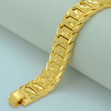 Anniyo-pulsera de latón de Color dorado para hombre y mujer, brazalete de Dubái, cadena de mano, joyería etíope, África/árabe, 21CM, #001907 2024 - compra barato