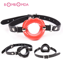Erotic Blowjob Leather O Type Mouth Gag BDSM Bondage Restrictions Fetish Slave SM Products For Adult Games Sex Toys For Couples 2024 - buy cheap