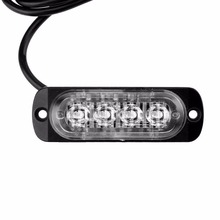 Luz estroboscópica de advertencia para coche y camión, luz de emergencia intermitente para averías, lámpara ámbar de tráfico, 4 LED 2024 - compra barato