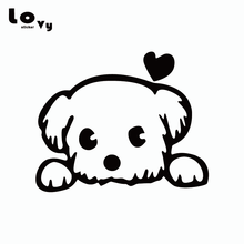 Cute Puppy Car Sticker Creative Cartoon Dog Vinyl Car Decal for Car Body Decoration 2024 - buy cheap