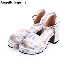 Angelic imprint woman mori girl lolita cosplay shoes lady high heels pumps women princess summer dress sandals fish mouth 6cm 2024 - buy cheap