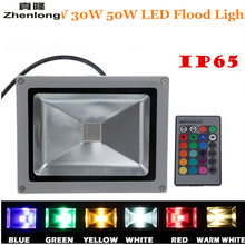RGB LED Flood Light 10W 20W 30W 50W Flood LED Exterior Spotlight IP65 LED Outdoor Light Reflector Spot Floodlight Remote Control 2024 - buy cheap