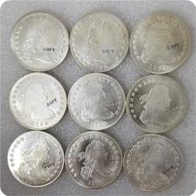 UNC-Monedas de pecho drapeado copia de dólar, USA 1794-1804 2024 - compra barato