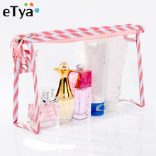 eTya Travel PVC Transparent Cosmetic Bag Women Clear Waterproof Zipper Makeup Bags Bath Wash Toiletry Organizer Beauty Case 2024 - buy cheap