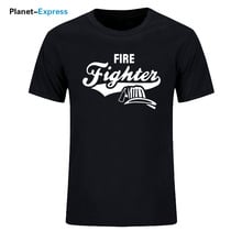 Summer Men's New Fire Firefighter Boyfriend Print Tops Mens Casual Cotton T Shirt Short Sleeve Tracksuit Men T-Shirt Plus Size 2024 - buy cheap