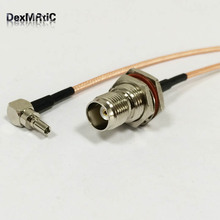 TNC Female Bulkhead O-ring   To CRC9 Male Right Angle Connector  RG316 Jumper Cable 15cm 6" for 3G USB Modem Wholesale 2024 - buy cheap