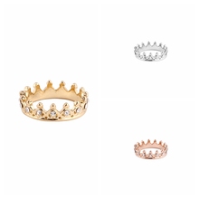 Oly2u 2017 Fashion New Sweet Tiny Princess Crown Ring Heart Crystal Tiara Rings for Women Wedding Party Ring Girls Gifts -R035 2024 - купить недорого