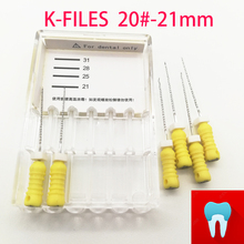 6pcs/pack #20-21mm Dental K Files Root Canal Dentistry Endodontic Instruments Dentist Tools Hand Use Stainless Steel 2024 - buy cheap