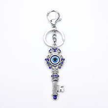 Злой брелок для ключей в форме глаза брелок посеребренный кристалл в форме ключа брелки с застежкой Лобстер Lucky 2024 - купить недорого