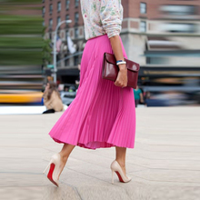 Женская плиссированная юбка А-силуэта в европейском уличном стиле, повседневная плиссированная шифоновая юбка с подкладкой, на заказ 2024 - купить недорого