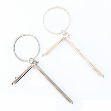 5Pcs Sewing Hole L Shape Metal Purse Frames Handles Buckle Crystal Circle Kiss Clasps Clutch Lock Luggage&Bag Accessories 18.5cm 2024 - buy cheap
