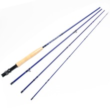 Nova vara de pesca com mosca, cor azul em branco 24t sk fibra de carbono 3wt 5wt 2024 - compre barato