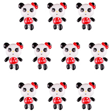 Acessórios de panda e costas lisas 3d, 50 peças, resina para scrapbooking, centro de cabelo, artesanato, enfeite de costas lisas, cabacões 2024 - compre barato