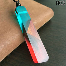 New Coming Handmade Vintage Resin Wood Necklaces Pendants Long Rope Wooden Necklace Jewelry Fashion Women Men Necklace 2024 - buy cheap