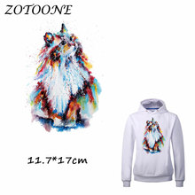 ZOTOONE Iron on Stickers Patch for Clothes Colorful Cat Animal Patch DIY Accessory A-level Heat Transfer Iron Stickers Appliques 2024 - buy cheap