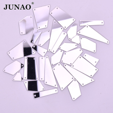 JUNAO 20pc Mix Size Clear Crystals Sewing Mirror Rhinestone Applique Flatback Acrylic Strass Sew On Stone for Clothes Needlework 2024 - купить недорого