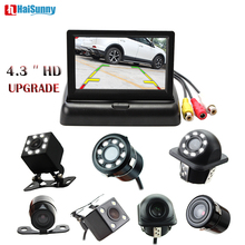 HaiSunny 4.3 inch Foldable Monitor Video Player Kit in-Dash with Night Vision Waterproof Rear View Camera Reversing Car-styling 2024 - buy cheap