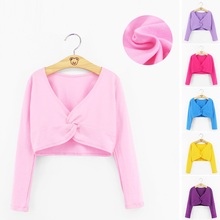 Children's Dance Shawl Long Sleeve Top Fall Girl Cotton Small Coat Dance Practice Velvet Ballet Dancing Costume D0770 2024 - buy cheap