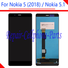 Новый для Nokia 5 (2018) Полный ЖК-дисплей + кодирующий преобразователь сенсорного экрана в сборе для Nokia 5,1 N5.1 TA-1061 TA-1075 TA-1076 TA-1081 TA- 2024 - купить недорого