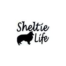 9CM*6.7CM Creative Fashion Sheltie Life Car Stickers Cute Cartoon Funny Accessories C5-0057 2024 - buy cheap