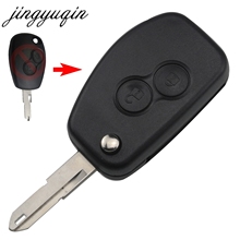 Jingyuqin-carcasa de llave remota modificada para Renault, carcasa de 2 botones para Renault Megane Modus Espace Laguna Duster Logan DACIA Sandero Clio Fob 2024 - compra barato