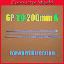 5x New FFC FPC flat flexible 6pin cable 1.0mm pitch 6 pin forward Length 200mm Width 7mm 6p Ribbon Flex Cable Free Shipping 2024 - buy cheap