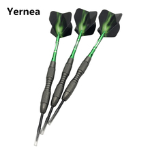 Yernea Professional Hard Darts 3Pcs High Quality 20g Steel Tip Darts Tungsten Steel Barrel Green Aluminum Dart Shafts Flights 2024 - buy cheap