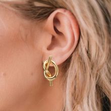 2019 New Gold Geometry Twisted Metal Earrings Personality Asymmetry Punk earrings Jewelry wholesale 2024 - buy cheap