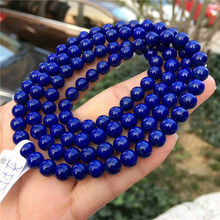Lapislázuli-pulsera azul Natural lapislázuli Beads108, 6,8mm AAAA(cx7 #) 2024 - compra barato