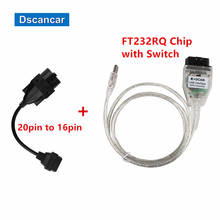 INPA K+CAN With FT232RQ Chip with Switch Plus for BMW 20pin to obd2 16 Pin Connector 2024 - buy cheap