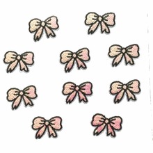 New Arrival Pink Bow Patch Iron on Sequined Patches for Clothes Backpack Shoes Photo DIY Motif Decoration Accessories 10PCS/lot 2024 - buy cheap