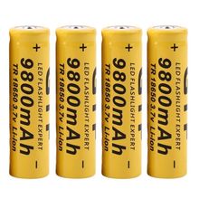 4pcs/lot High Quality 9800mAh 3.7V 18650 Lithium ion batteries Rechargeable Battery For Flashlight Torch Free shipping 2024 - buy cheap