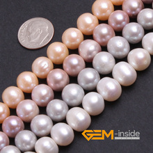 Pearl: 10-11mm Round Genuine Freshwater Pearl Beads DIY Loose Beads For Jewelry Making Beads Strand 15 Inches Wholesale ! 2024 - buy cheap