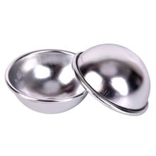 Molde de aleación de aluminio 3D para hornear pasteles, Bola de bola para bomba de baño, 4,8/5,7/6,6 cm, paquete de 6 unids/paquete 2024 - compra barato