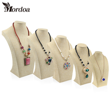 Mordoa-estante de lino para exhibición de Joyas, organizador de joyas, soporte de embalaje, joyería, collar, colgante, venta al por mayor 2024 - compra barato
