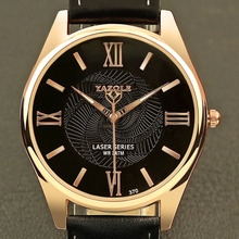 YAZOLE-Reloj de pulsera de cuero para hombre, cronógrafo de lujo de la mejor marca, a la moda 2024 - compra barato