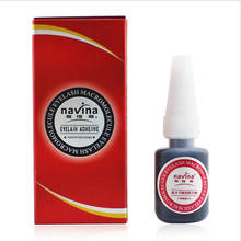 Navina NEW Original Package Professional 10g Eyelash Glue Makeup Liquid Red Box Macromolecule Adhesive Eyelash Glue None odor 2024 - buy cheap