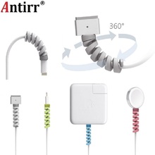 Protector de Cable en espiral de silicona para iphone, Samsung, Android, carga USB, funda para auriculares 2024 - compra barato