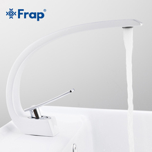 Frap Modern Bathroom Basin Faucets Spray Painting White Washbasin Taps Single Hole Single Handle Cold and Hot Water Mixer Y10124 2024 - buy cheap