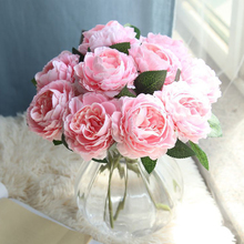 1 cabeça/buquê rosa flores artificiais seda peônia buquê de buquê de noiva para decoração de casamento decoração de casa flor falsa 2024 - compre barato