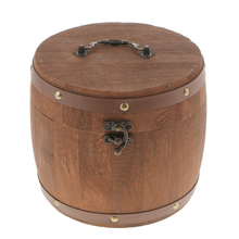 Large Wooden Barrel Canister Storage Caddy for Tea Leaf Flour Coffee Bean 2024 - buy cheap