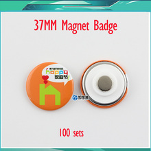 Magnetic 37MM 100 Sets Professional Fridge Dialog Box Magnet Metal Back Maker Supply Materials Customized Button Badge 2024 - buy cheap