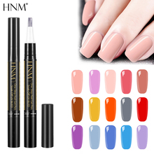 HNM 5 мл 3 в 1 гель для ногтей одношаговый лак ручка для дизайна ногтей без базового верхнего покрытия долговечная УФ светодиодная лампа лак отмачиваемый 28 цветов 2024 - купить недорого