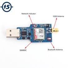 Usb para gsm gprs sim800c sem fio bluetooth controle de computador chamando com antena módulo sem fio quad-band 2024 - compre barato