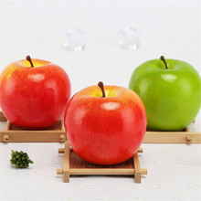 Fruta Artificial de espuma para decoración del hogar, modelo de fruta falsa de manzana de plástico, utillaje de fotografía 2024 - compra barato