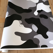 Black White Grey Snow Camo Vinyl Foil Car Wrap Arctic Printed Camouflage Scooter Motorcycle DIY Sticker Film ORINO CAR WRAPS 2024 - buy cheap