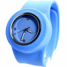 Luxury Brand Unisex Analog Quartz Round Watch 3 Hands Movement Light Blue Soft Silicone Band Light Blue Dial 2024 - buy cheap